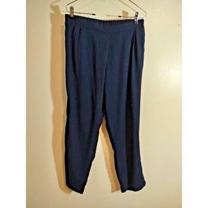 Sophie Rue Women's L Navy Dress Pants Pull On Designer Pockets